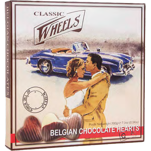 Chocolate hearts 200g Classic wheels