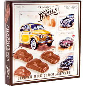 Milk chocolate cars 200g Classic wheels