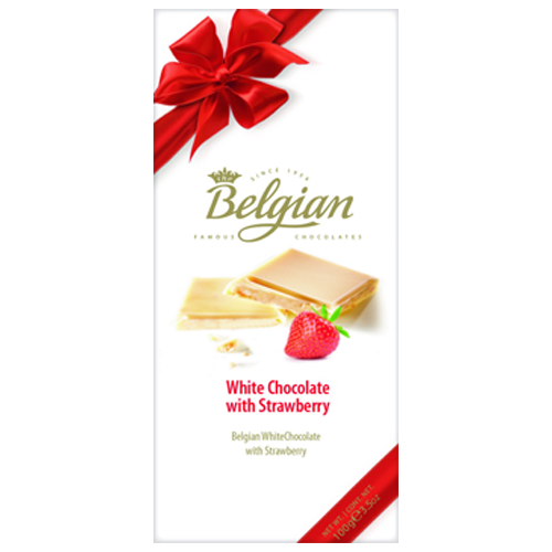 Belgian Chocolate pralines with ribbon 100g The Belgian