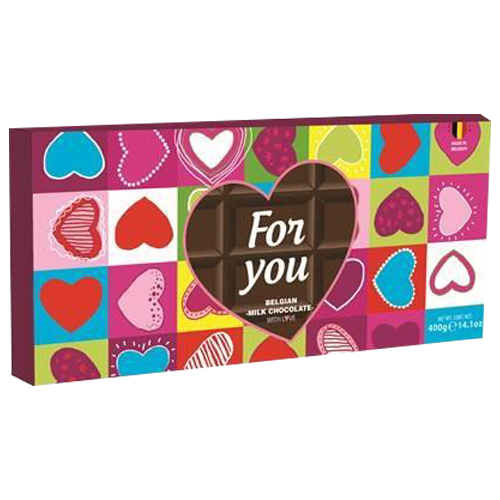 FOR YOU milk chocolate  400g The Belgian 