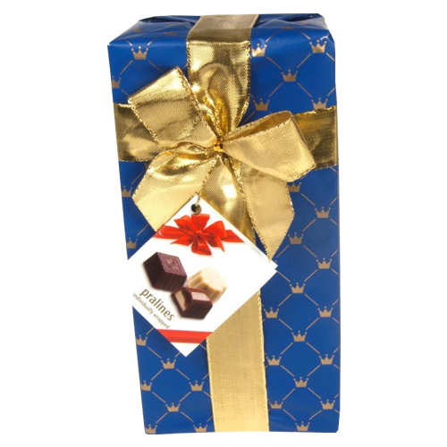 The Belgian chocolate pralines giftwrap blue 250g 