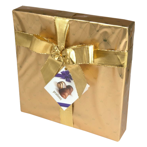 The Belgian chocolate pralines giftwrap gold 200g 