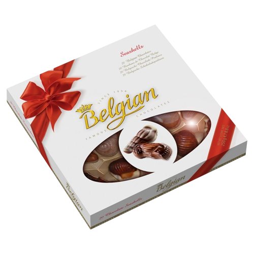 The Belgian chocolate seashells red 250g 