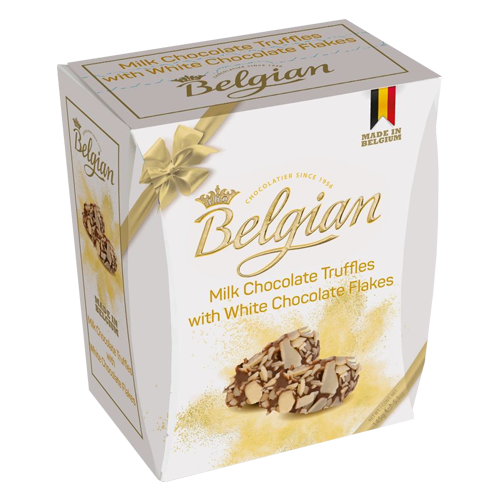 Posute trufle od mlečne čokolade sa belom čokoladom The Belgian 145g